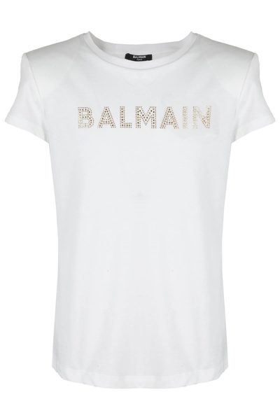 Shop Balmain Tshirt In White