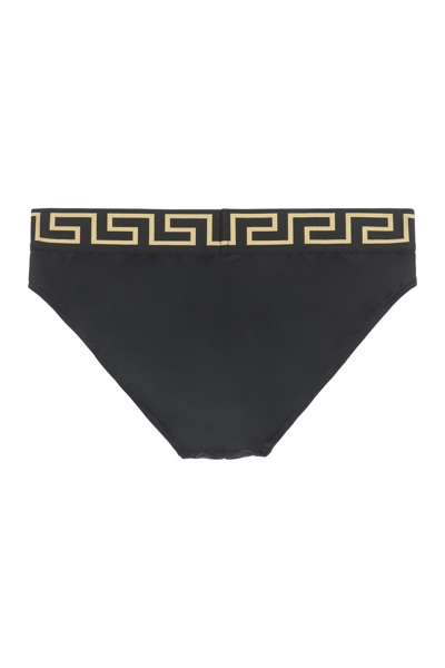 Shop Versace Swim Briefs In Black