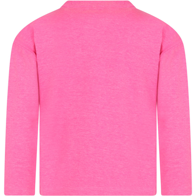 Billieblush Fuchsia T-shirt For Girl With Heart In Fuchsia