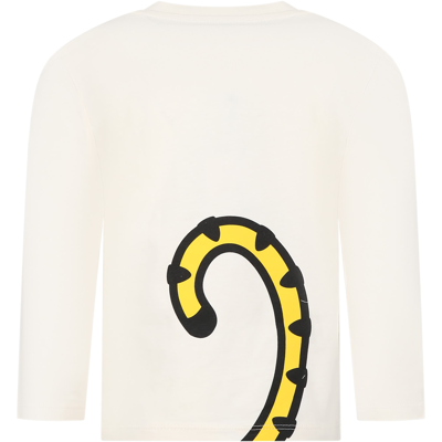 Shop Kenzo White T-shirt For Kids With Logo