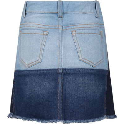 Shop Chloé Casual Blue Skirt For Girl In Denim