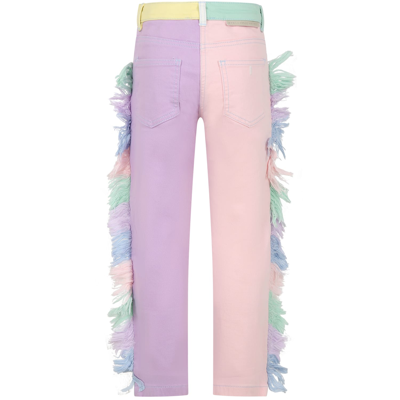 Shop Stella Mccartney Multicolor Jeans For Girl With Unicorns