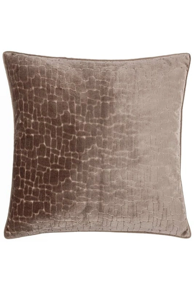 Shop Paoletti Bloomsbury Velvet Throw Pillow Cover In Brown