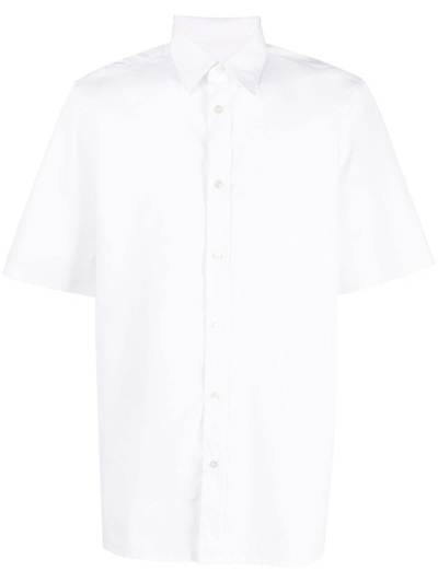 Shop Maison Margiela Short-sleeve Cotton Shirt In White