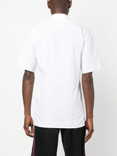 Shop Maison Margiela Short-sleeve Cotton Shirt In White