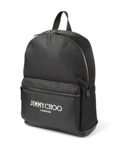 Shop Jimmy Choo Wilmer Logo-print Backpack In Black