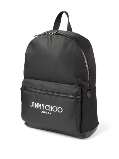 Jimmy Choo Wilmer Logo-print Backpack In Black