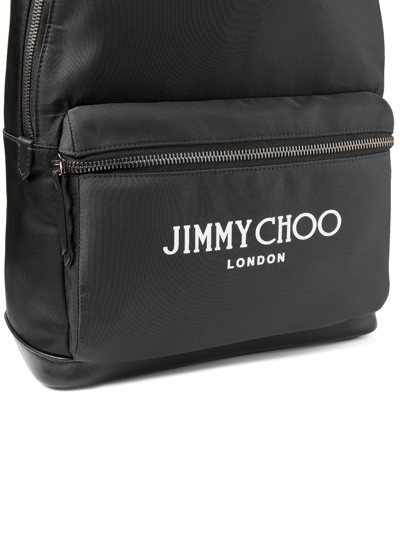 Shop Jimmy Choo Wilmer Logo-print Backpack In Black