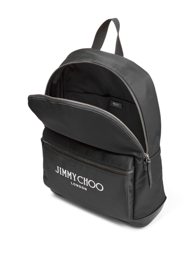 Shop Jimmy Choo Wilmer Logo-print Backpack In Black