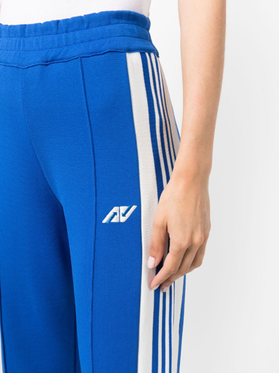 Shop Autry Logo-embroidered Track Trousers In Blue