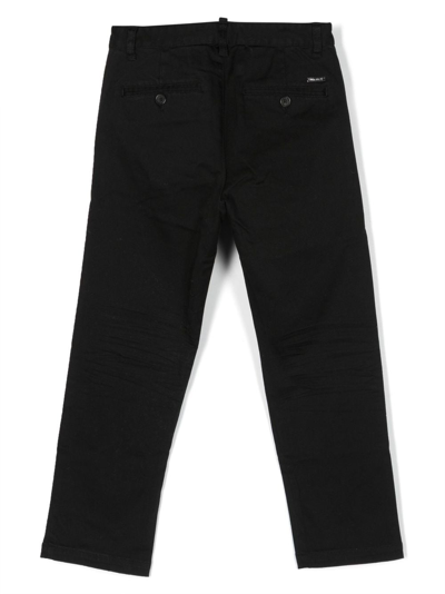 Shop Dsquared2 Mid-rise Straight-leg Jeans In Black
