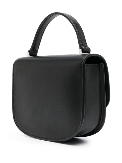 Shop Savette Mini Tondo Leather Bag In Black