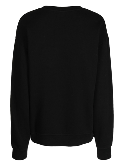 The Upside Saturn Logo-embroidered Sweatshirt In Black