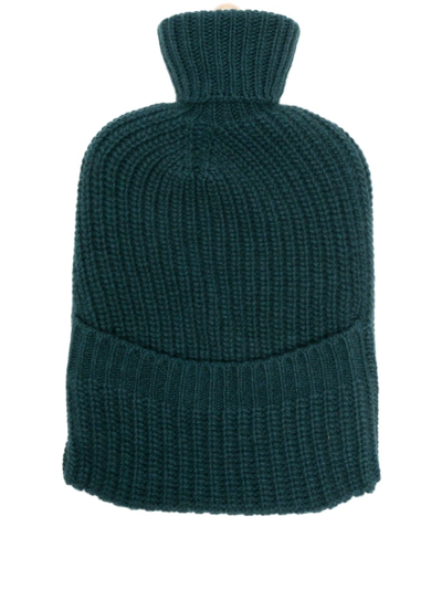 Shop Johnstons Of Elgin X Browns Ribbed Cashmere Hot Water Bottle In Green