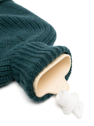 Johnstons Of Elgin X Browns Ribbed Cashmere Hot Water Bottle In Green