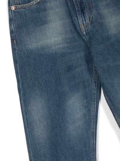 Shop Mm6 Maison Margiela Mid-rise Straight-leg Jeans In Blue