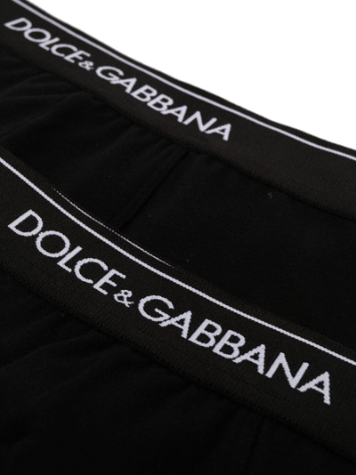 Dolce & Gabbana Pack Containing Two Regular Boxers Of The Same Color In Black