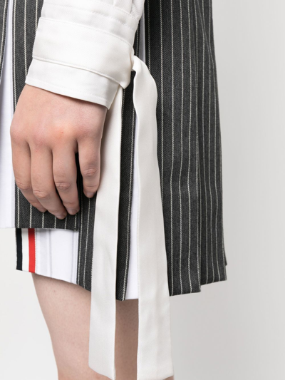 Thom Browne Scarf-cuff Detail Shirt In White