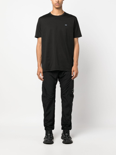 C.p. Company Cotton T-shirt With Logo In Black