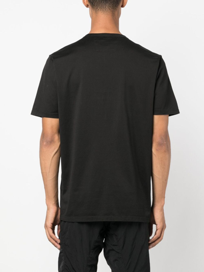 C.p. Company Cotton T-shirt With Logo In Black