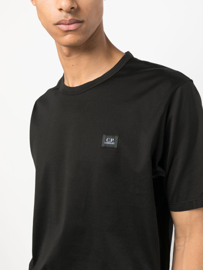 C.p. Company Cotton T-shirt With Logo In Black