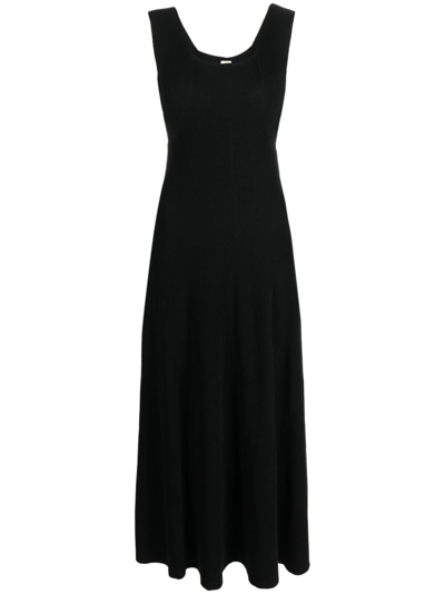 Shop By Malene Birger Scoop-neck Maxi Dress In Black