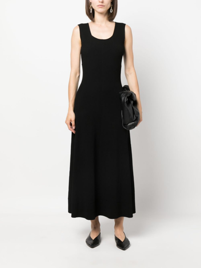 Shop By Malene Birger Scoop-neck Maxi Dress In Black