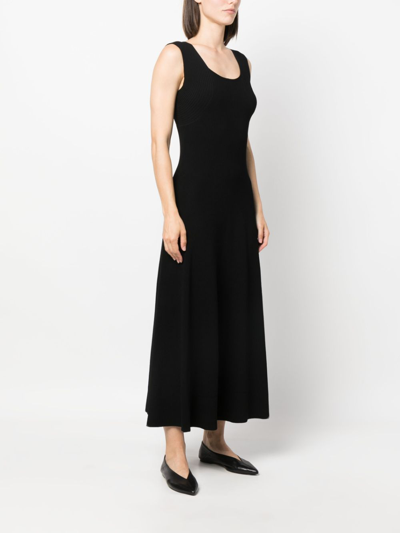 Shop By Malene Birger Scoop-neck Maxi Dress In Black