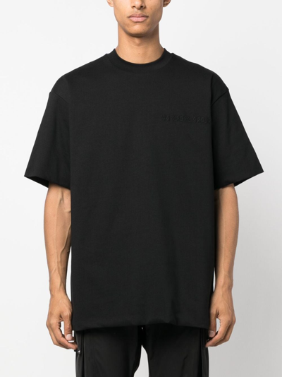 Shop 44 Label Group Logo-patch Cotton T-shirt In Black