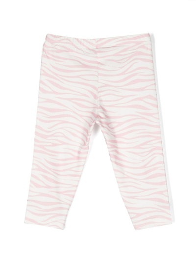 Chiara Ferragni Eyelike-motif Zebra-print Leggings In Pink