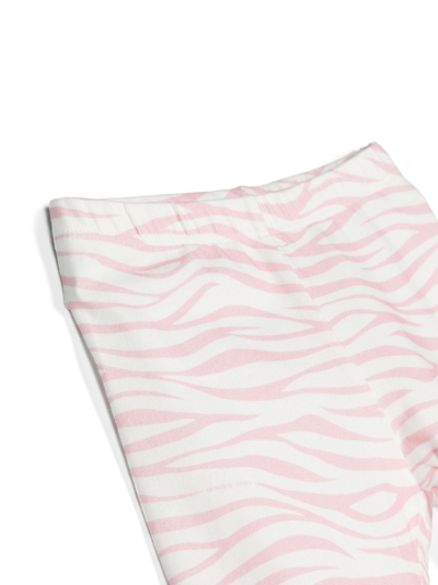 Chiara Ferragni Eyelike-motif Zebra-print Leggings In Pink