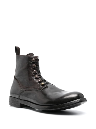 Shop Officine Creative Lace-up Leather Boots In Brown