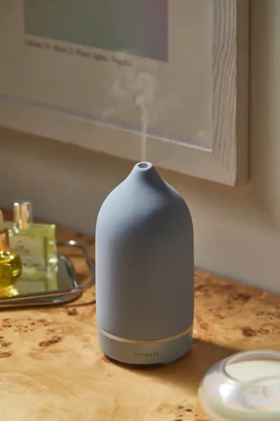 Shop Vitruvi Stone Essential Oil Diffuser In Blue At Urban Outfitters