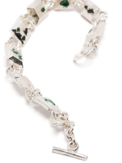 Shop The Ouze Sapphire-detail Bracelet In Silver