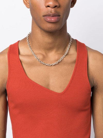 Shop The Ouze Rolo Chain-link Necklace In Silver