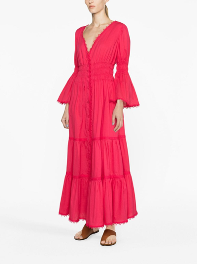 Shop Charo Ruiz Lipa Tiered Maxi Dress In Pink