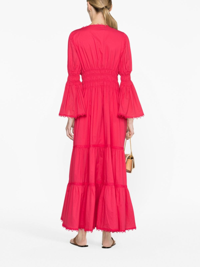 Shop Charo Ruiz Lipa Tiered Maxi Dress In Pink