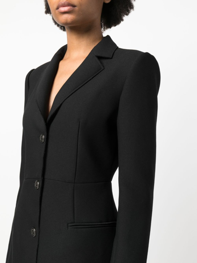 Shop Msgm Single-breasted Blazer Dress In Black