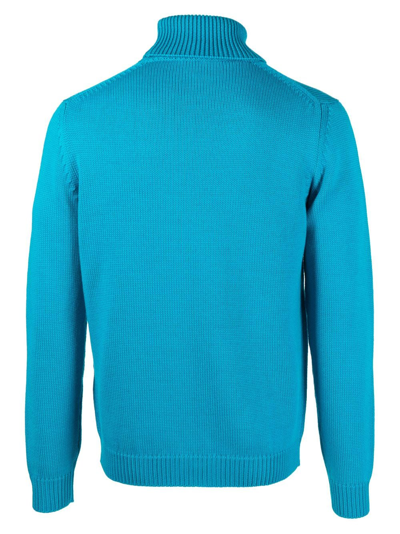 Shop Nuur Roll-neck Merino-wool Jumper In Blue