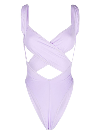 Reina Olga Light Purple Light Purple Exotica Wrap Bikini In Purple