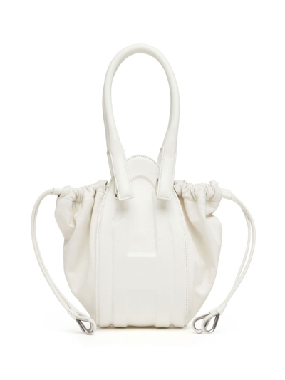 Shop Diesel Small 1dr-fold Bucket Bag In White