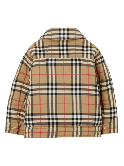 Shop Burberry Vintage Check-pattern Quilted Jacket In Neutrals