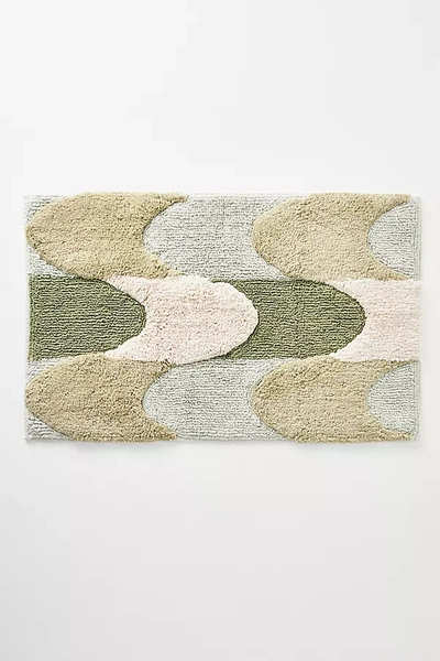 Shop Anthropologie Edith Tufted Bath Mat By  In Mint Size S