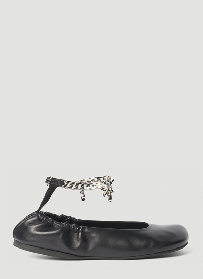 Shop Jw Anderson Charm Ballerina Shoes In Black