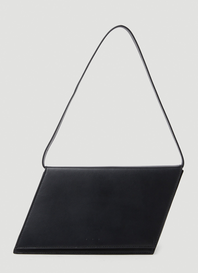 Shop Aesther Ekme Angle Accordion Shoulder Bag In Black
