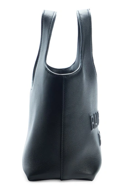 Shop Balenciaga Small Mary-kate Leather Tote In Black