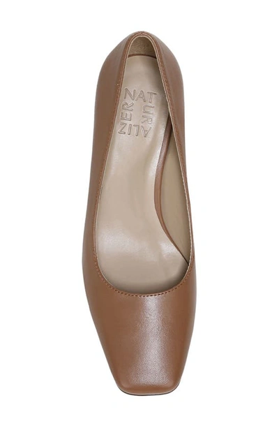 Naturalizer Karina Womens Square Toe Pumps In English Tea Brown Leather