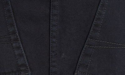 Shop Balenciaga Upside Down Denim Miniskirt In Peach Pitch Black