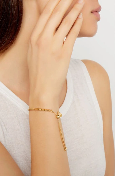 Shop Argento Vivo Box Chain Adjustable Slider Bracelet In Gold
