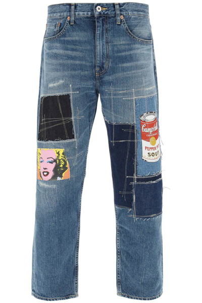 Junya Watanabe Patchwork Jeans In Blue